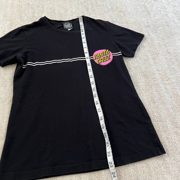 Santa Cruz Black Classic Dot Short Sleeve Crewneck Graphic T Shirt Tee - Picture 5 of 8